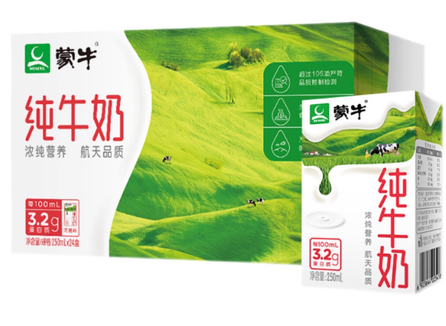 蒙牛纯牛奶250mL×24