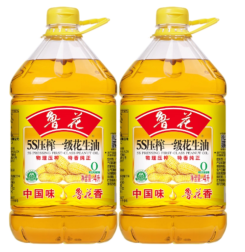 鲁花5S压榨一级花生油5L